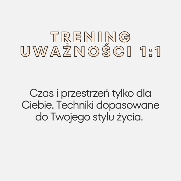Trening uważności lekcja medytacji 1:1 prywatna